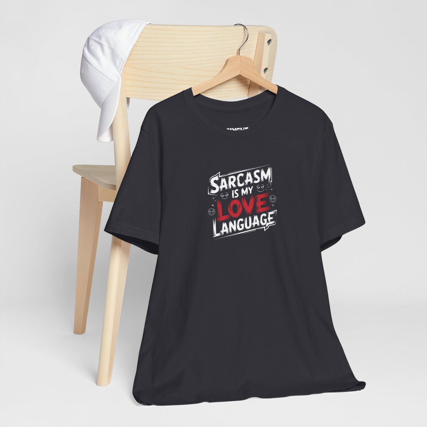 "Sarcasm Language" Unisex Tee – Speak Fluent Sass in Style -color - Dark Grey - available in USA