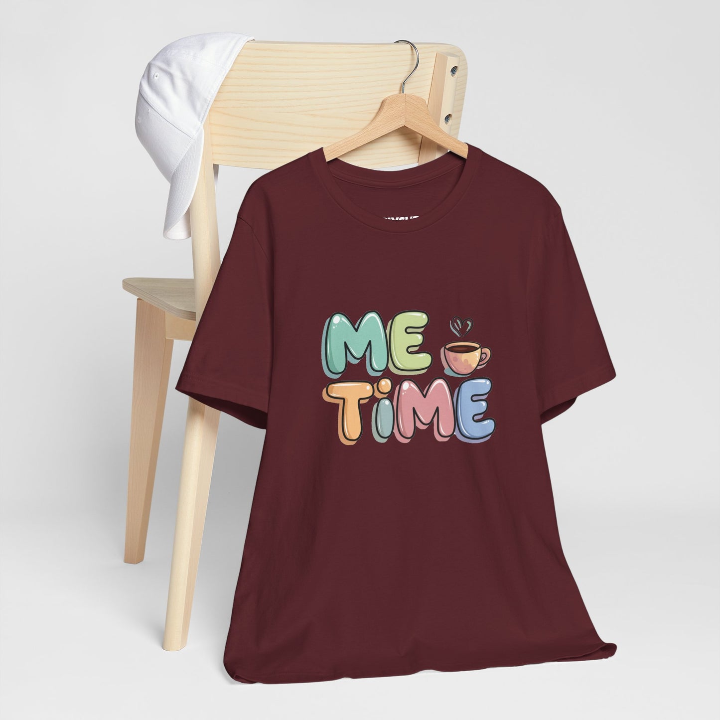 "Me Time Tee – For Coffee Lovers and Serial Relaxers" -color - Maroon - available in USA