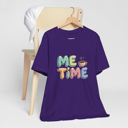 "Me Time Tee – For Coffee Lovers and Serial Relaxers" -color - Team Purple - available in USA