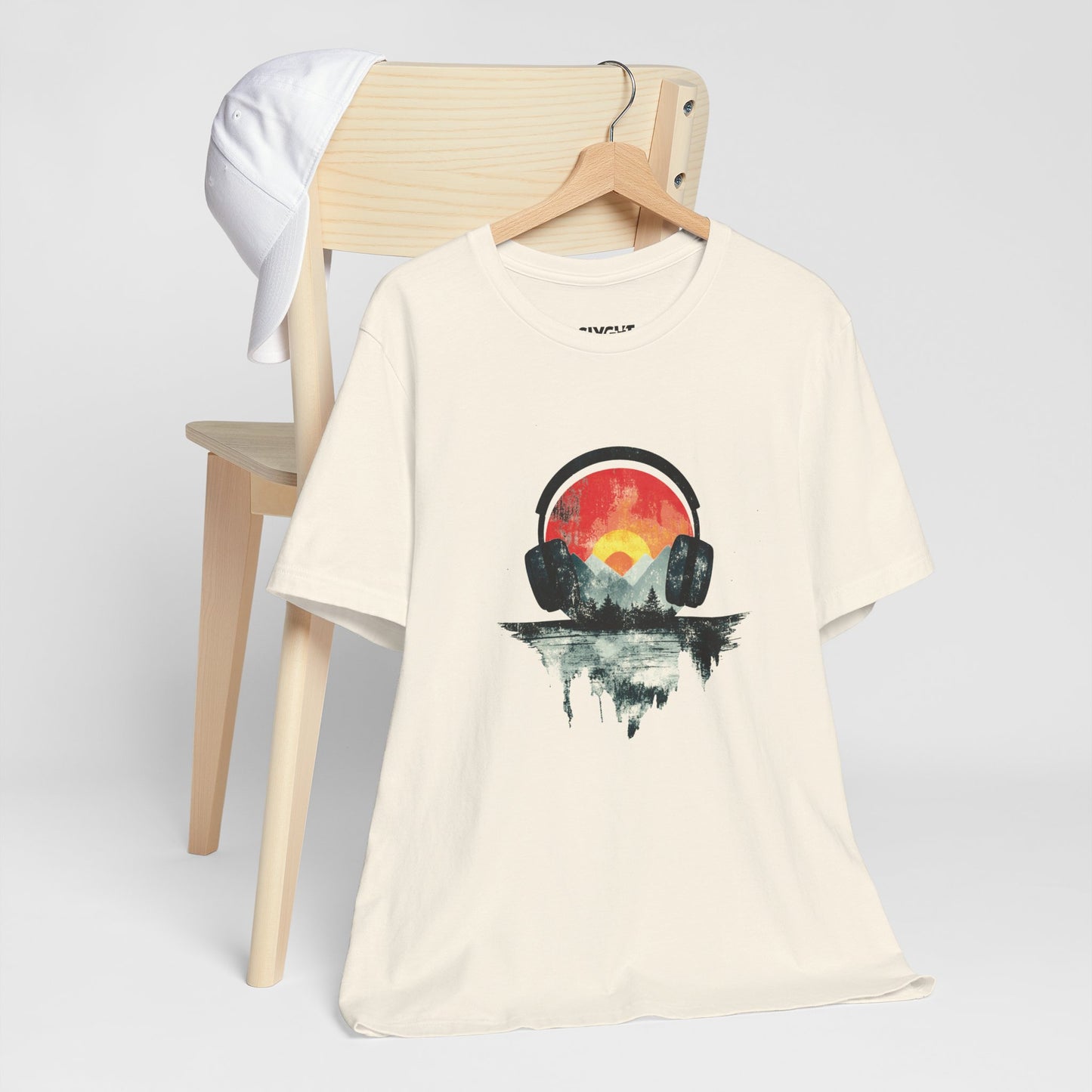 "Vinyl Vibes" Retro Unisex Tee – Feel the Beat, Look the Part -color - Natural - available in USA