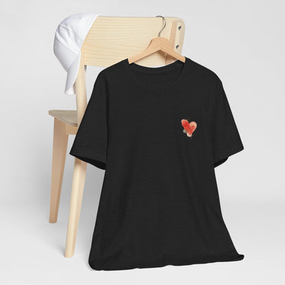 "Love Yourself" Unisex Jersey Tee – Wear Your Heart with Style -color - Solid Black Blend - available in USA