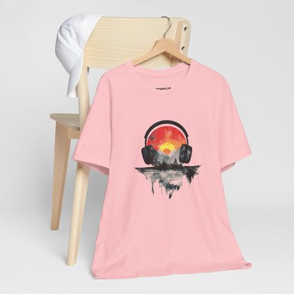 "Vinyl Vibes" Retro Unisex Tee – Feel the Beat, Look the Part -color - Pink - available in USA