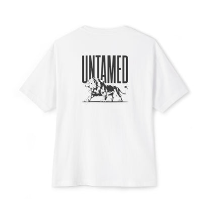 "Untamed Roar" Oversized Boxy Tee – Fierce Style, Unleashed -color - White - available in USA