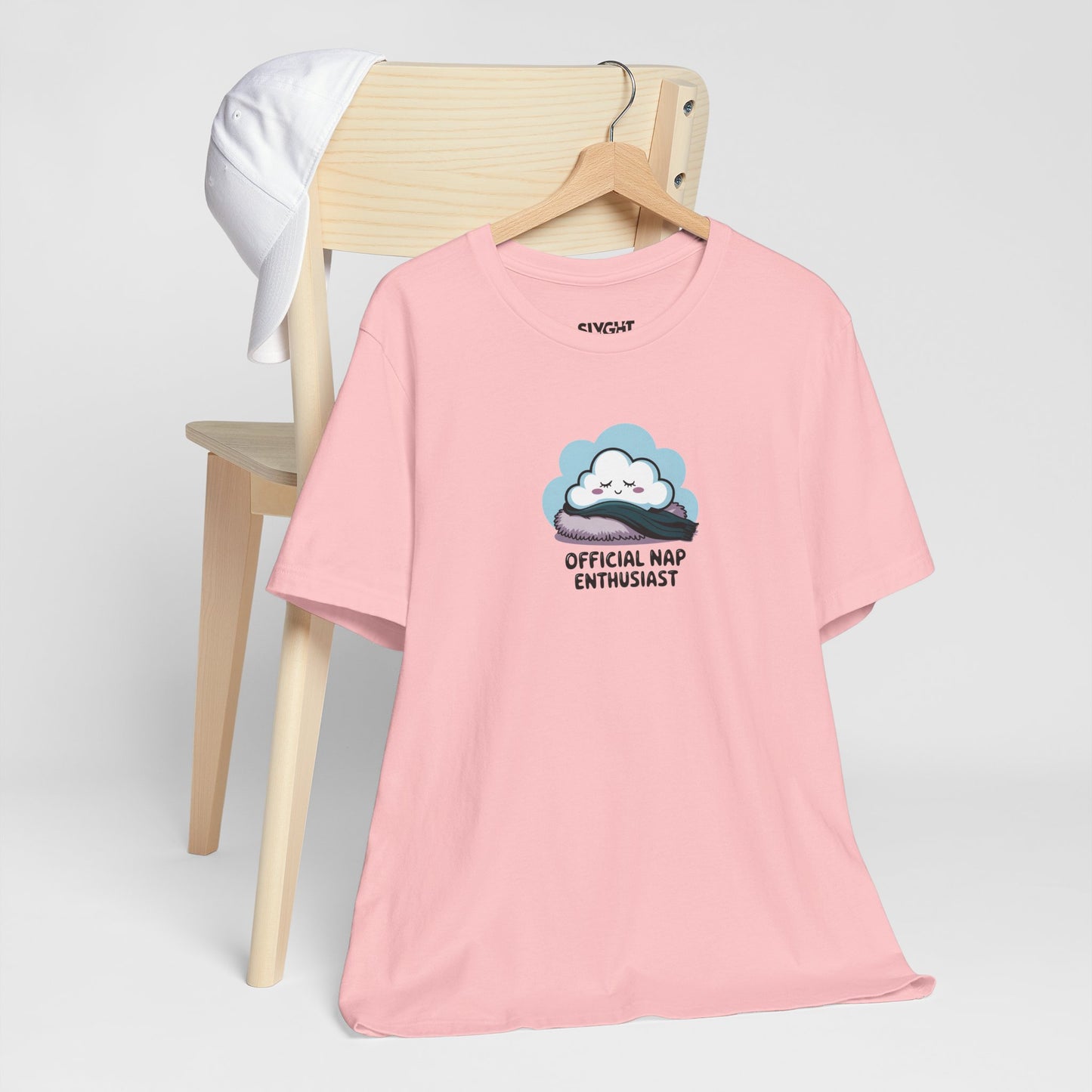 "Official Nap Enthusiast" Unisex Tee – Dream Big, Nap Bigger -color - Pink - available in USA