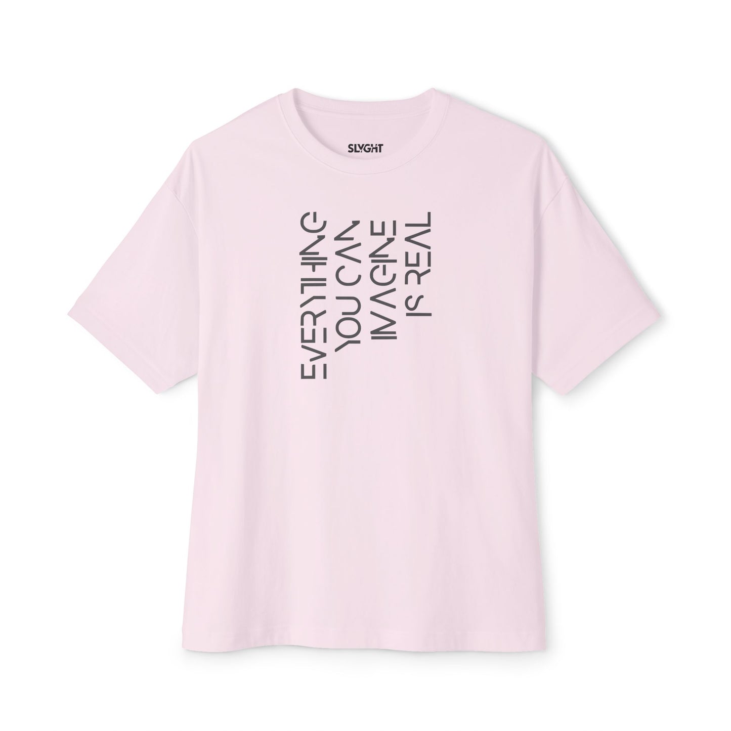 "Imagine More" Oversized Boxy Tee – Where Creativity Meets Comfort -color - Soft Pink - available in USA