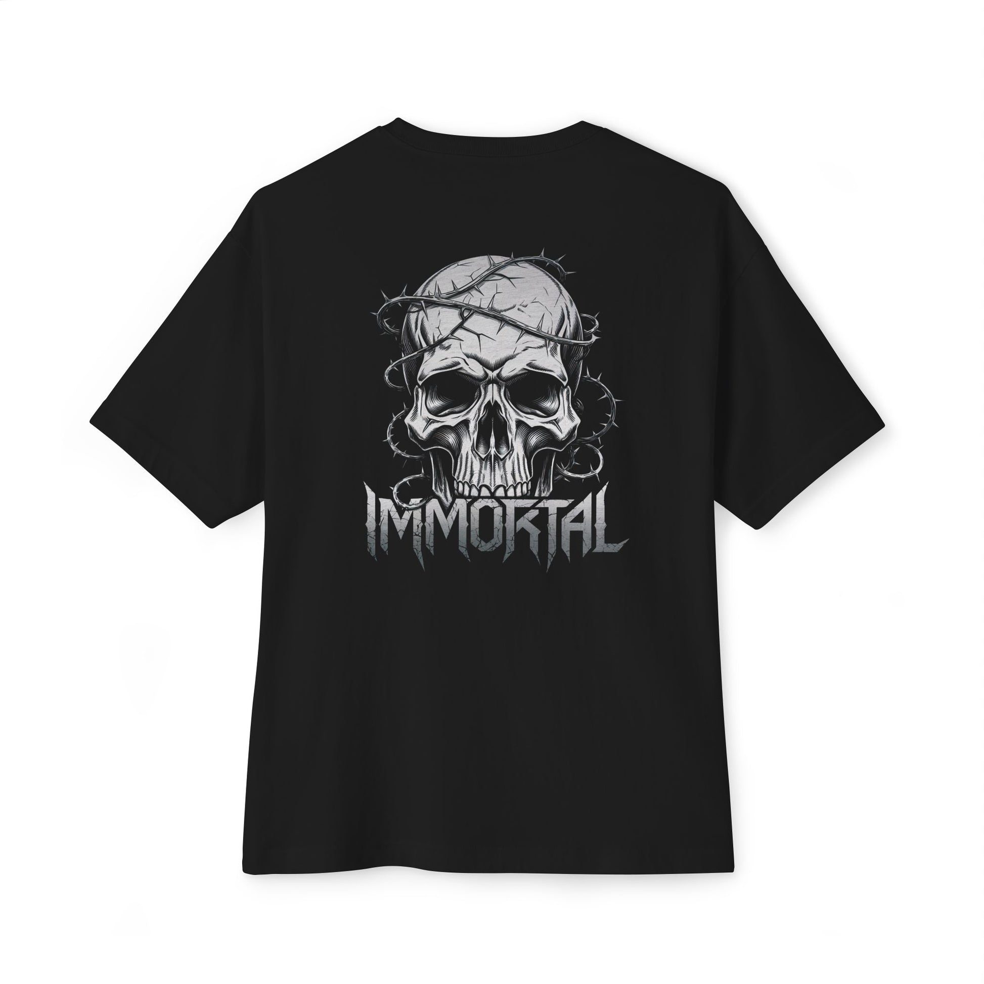 "Immortal Vibes" Oversized Boxy Tee – Eternal Style, Infinite Swag -color - Black - available in USA