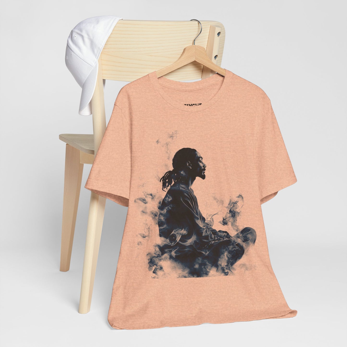 "Chill Vibes" Snoop Dogg Watercolor Tee – For Those Who Keep It Cool -color - Heather Peach - available in USA