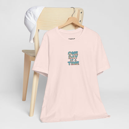 "One Day at a Time" Classic Tee – Your Daily Dose of Calm in Cotton -color - Soft Pink - available in USA