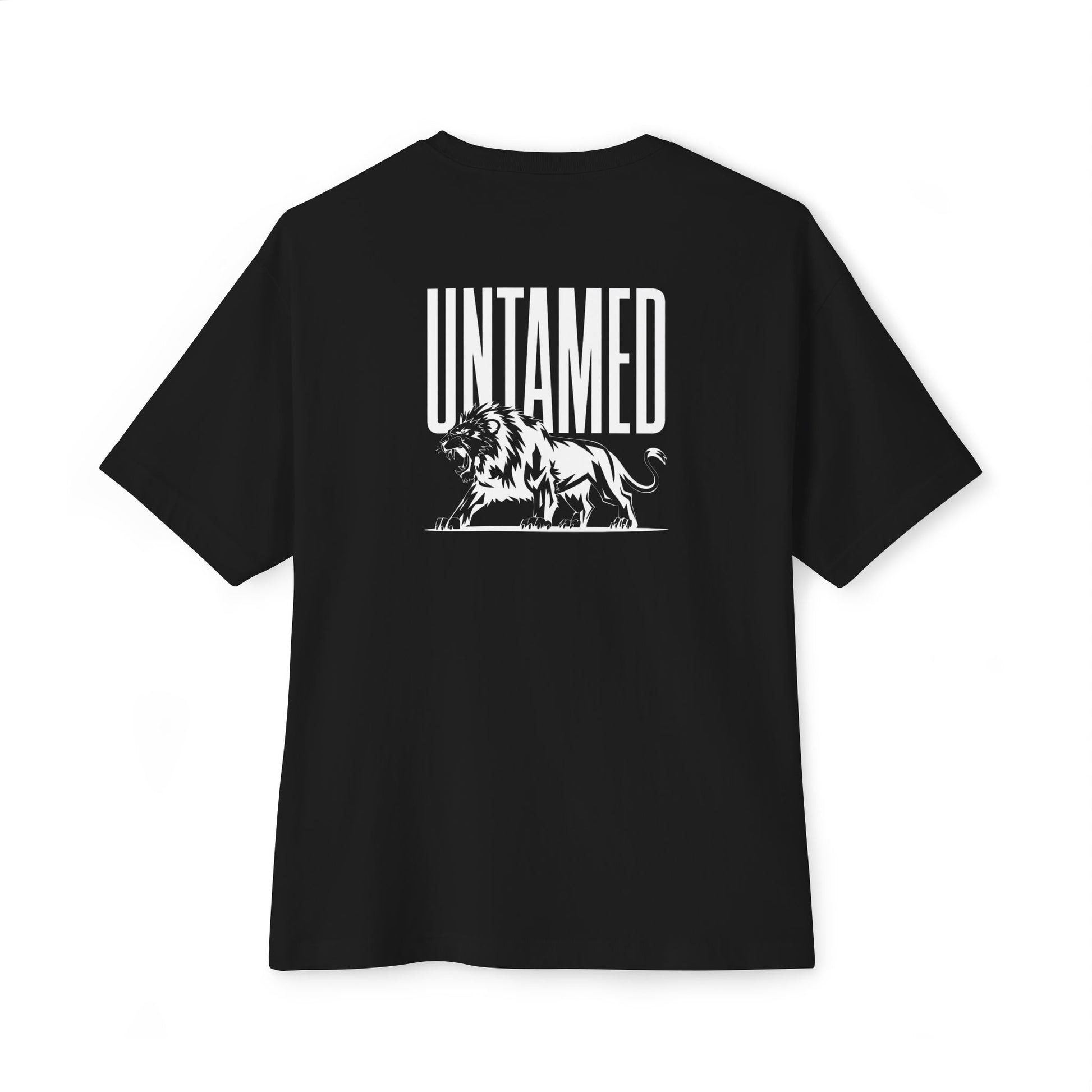 "Untamed Roar" Oversized Boxy Tee – Fierce Style, Unleashed -color - Black - available in USA