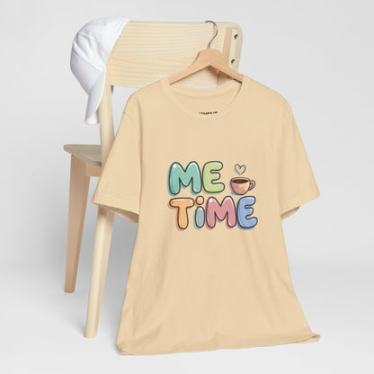 "Me Time Tee – For Coffee Lovers and Serial Relaxers" -color - Soft Cream - available in USA