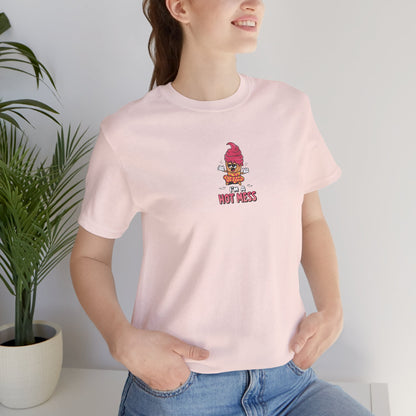 "I'm a Hot Mess" Melting Ice Cream Tee – Sweet Chaos, Served in Style -color - Soft Pink - available in USA