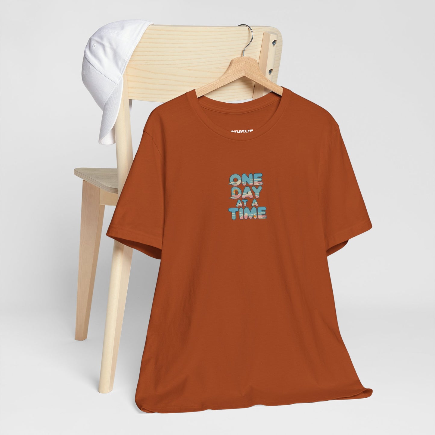 "One Day at a Time" Classic Tee – Your Daily Dose of Calm in Cotton -color - Autumn - available in USA