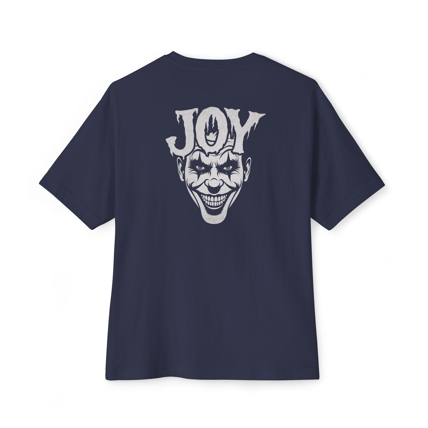 "Twisted Joy" Oversized Boxy Tee – Where Playful Meets Sinister -color - Navy - available in USA