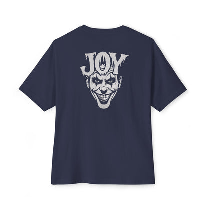 "Twisted Joy" Oversized Boxy Tee – Where Playful Meets Sinister -color - Navy - available in USA