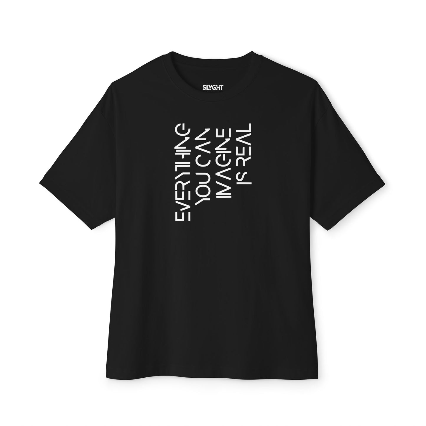 "Imagine More" Oversized Boxy Tee – Where Creativity Meets Comfort -color - Black - available in USA