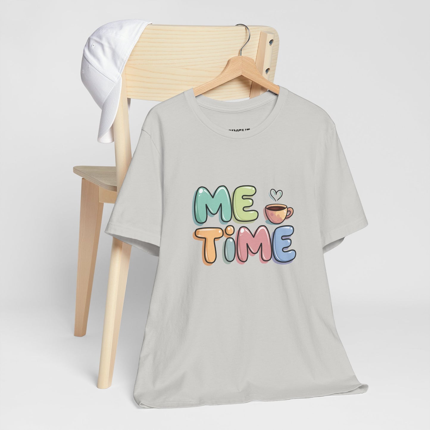 "Me Time Tee – For Coffee Lovers and Serial Relaxers" -color - Silver - available in USA