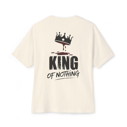 "King of Nothing" Oversized Boxy Tee – Rule Your Own Chaos -color - Natural - available in USA