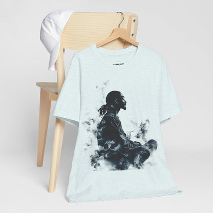 "Chill Vibes" Snoop Dogg Watercolor Tee – For Those Who Keep It Cool -color - Heather Ice Blue - available in USA