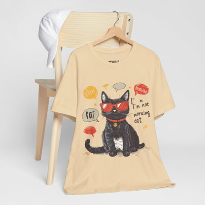 "Catitude in Color" Classic Tee – Purrfection Meets Playfulness -color - Soft Cream - available in USA