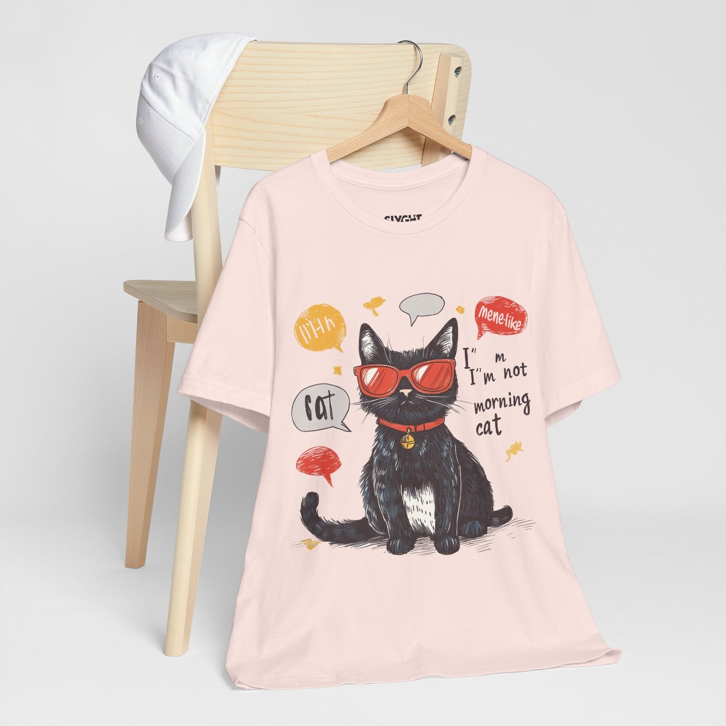 "Catitude in Color" Classic Tee – Purrfection Meets Playfulness -color - Soft Pink - available in USA