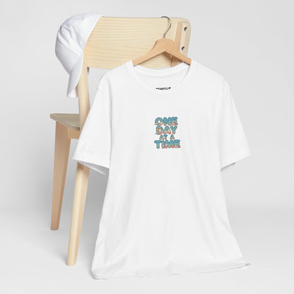 "One Day at a Time" Classic Tee – Your Daily Dose of Calm in Cotton -color - White - available in USA