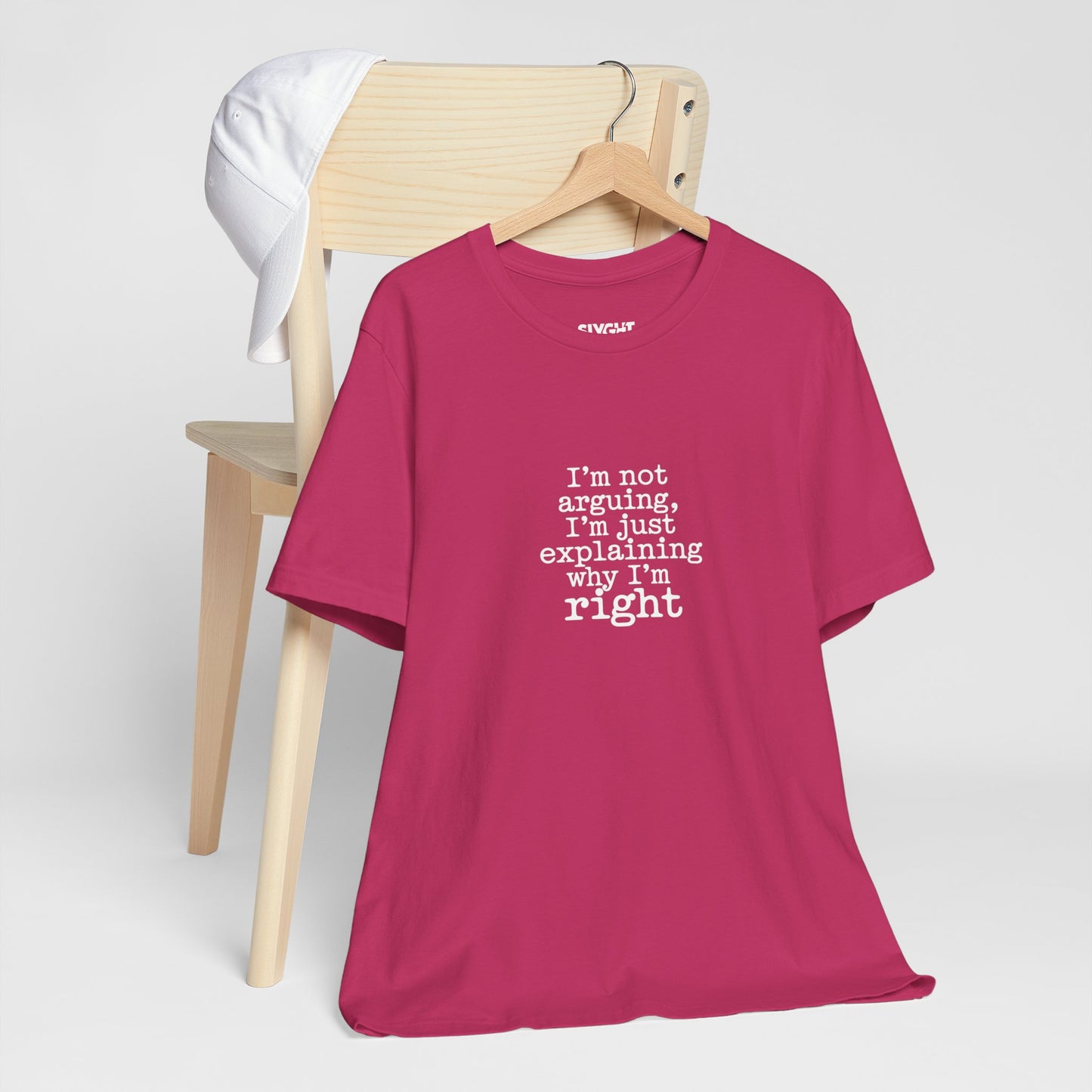 "I'm Not Arguing" Classic Tee – Where Wit Meets Wardrobe -color - Berry - available in USA