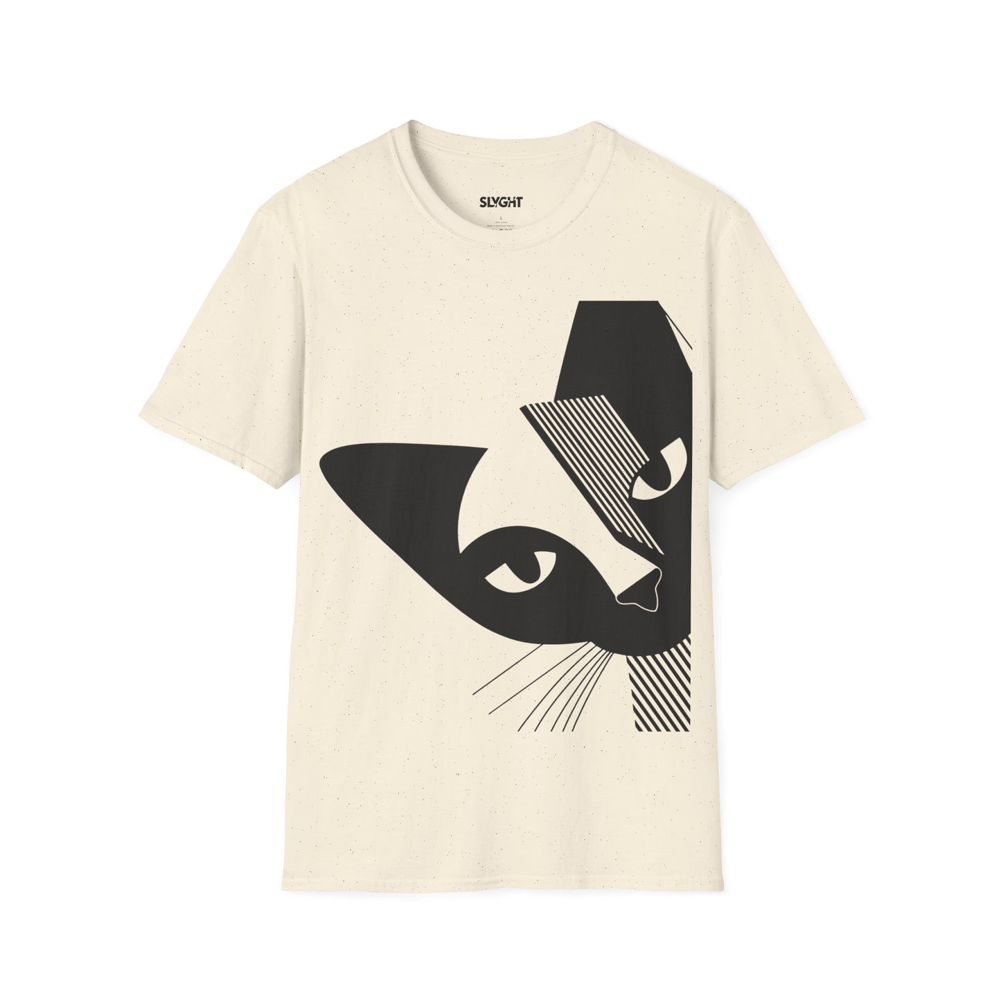 "Abstract Cat" Classic Unisex Tee – Sleek, Simple, and Seriously Cool -color - Natural - available in USA