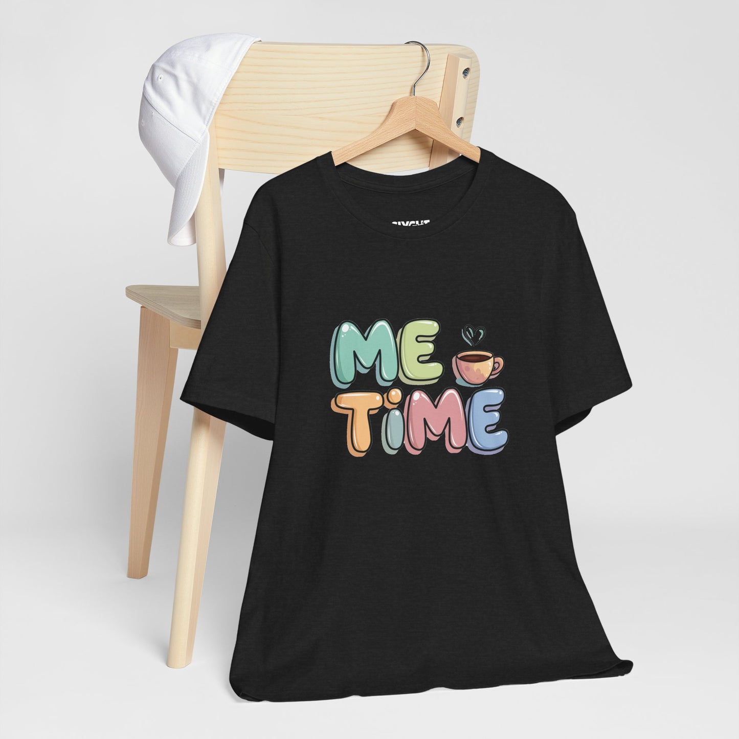 "Me Time Tee – For Coffee Lovers and Serial Relaxers" -color - Solid Black Blend - available in USA