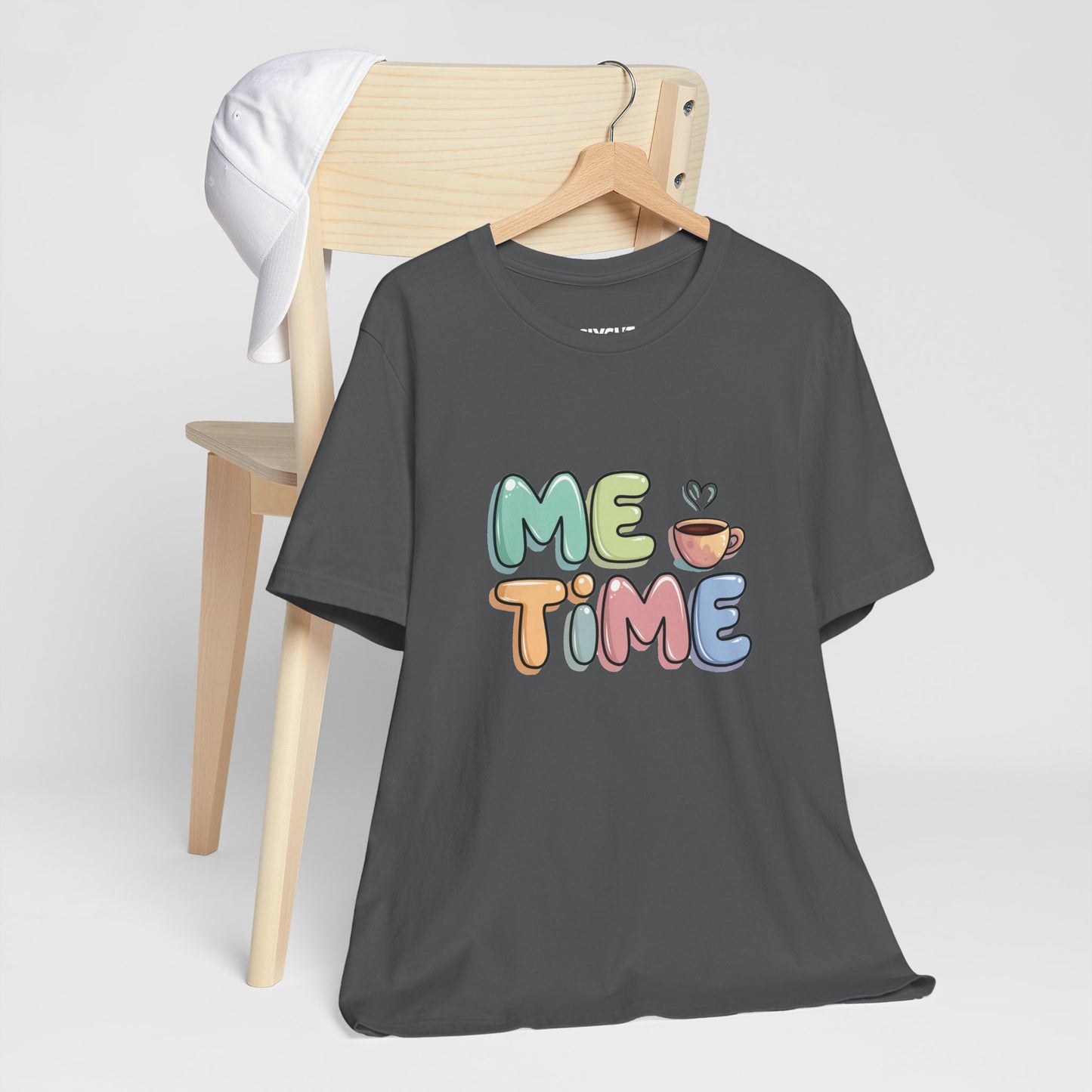 "Me Time Tee – For Coffee Lovers and Serial Relaxers" -color - Asphalt - available in USA