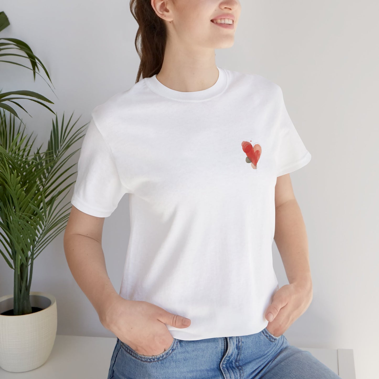 "Love Yourself" Unisex Jersey Tee – Wear Your Heart with Style -color - White - available in USA