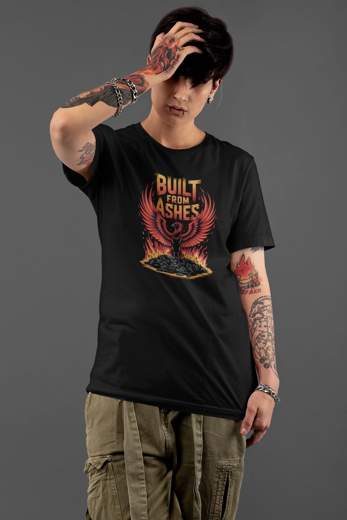 "Built from Ashes" Unisex Jersey Tee – Rise Strong, Burn Brighter -color - - available in USA