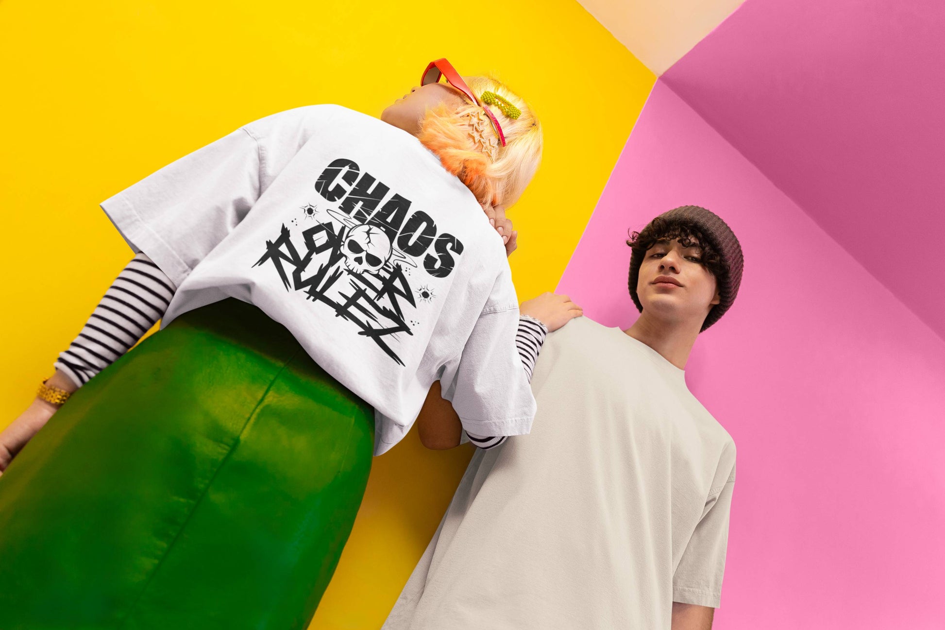"CHAoS Over RULEz" Oversized Boxy Tee – Where Disorder Meets Style -color - - available in USA