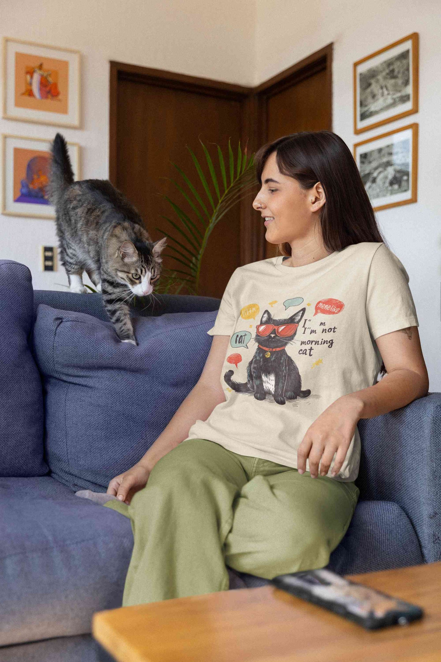 "Catitude in Color" Classic Tee – Purrfection Meets Playfulness -color - - available in USA