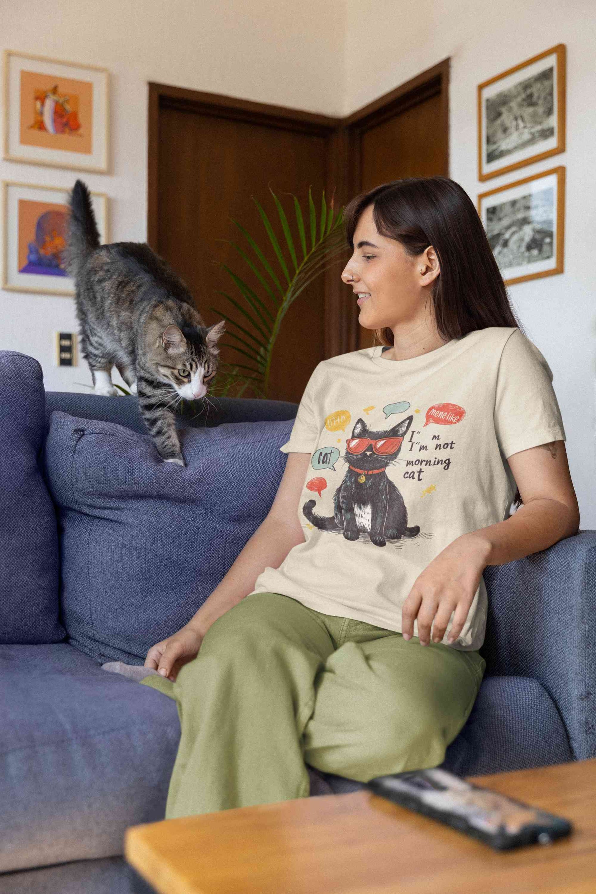 "Catitude in Color" Classic Tee – Purrfection Meets Playfulness -color - - available in USA