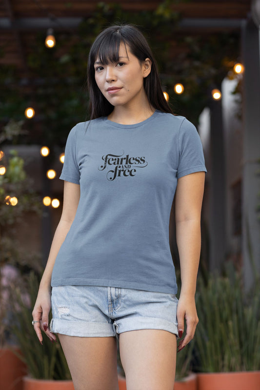 "Fearless and Free" Unisex Jersey Tee – Minimalist Power, Maximum Comfort -color - - available in USA