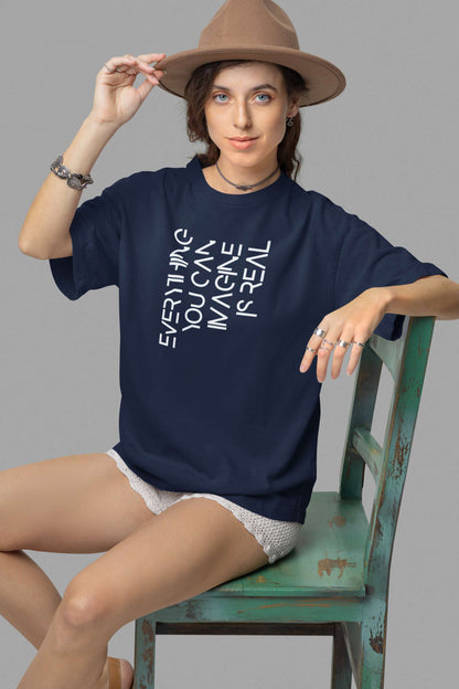 "Imagine More" Oversized Boxy Tee – Where Creativity Meets Comfort -color - - available in USA