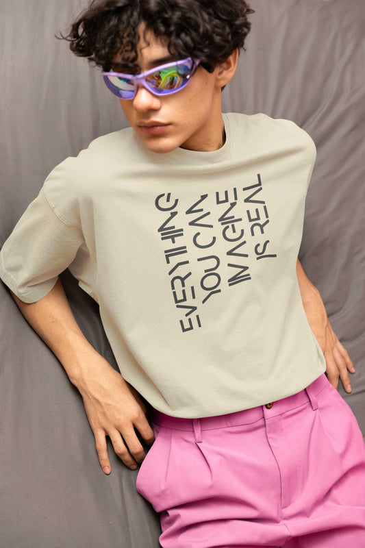 "Imagine More" Oversized Boxy Tee – Where Creativity Meets Comfort -color - - available in USA