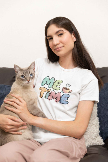 "Me Time Tee – For Coffee Lovers and Serial Relaxers" -color - - available in USA