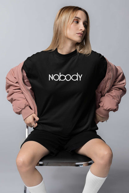 "NOBODY" Oversized Boxy Tee – Because Somebody's Got to Wear It -color - - available in USA