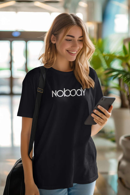 "NOBODY" Oversized Boxy Tee – Because Somebody's Got to Wear It -color - - available in USA