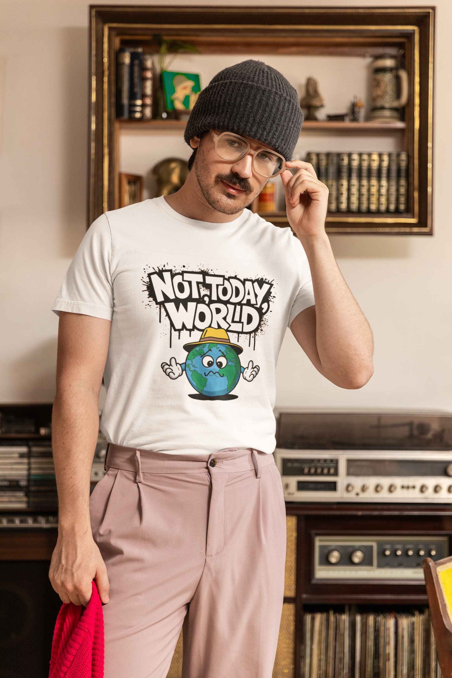 "Not Today, World" Classic Tee – The Ultimate Mood in Style -color - - available in USA