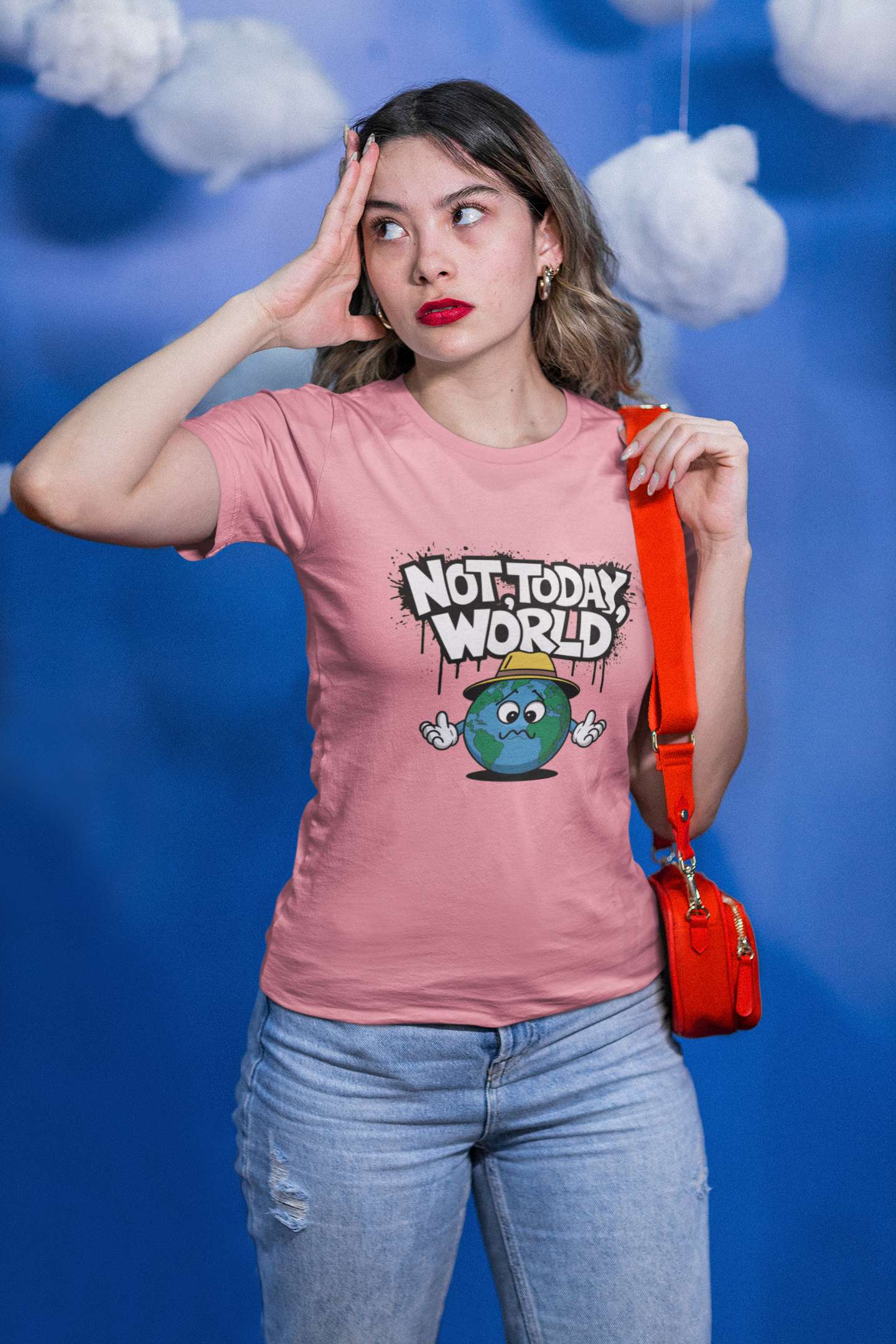 "Not Today, World" Classic Tee – The Ultimate Mood in Style -color - - available in USA