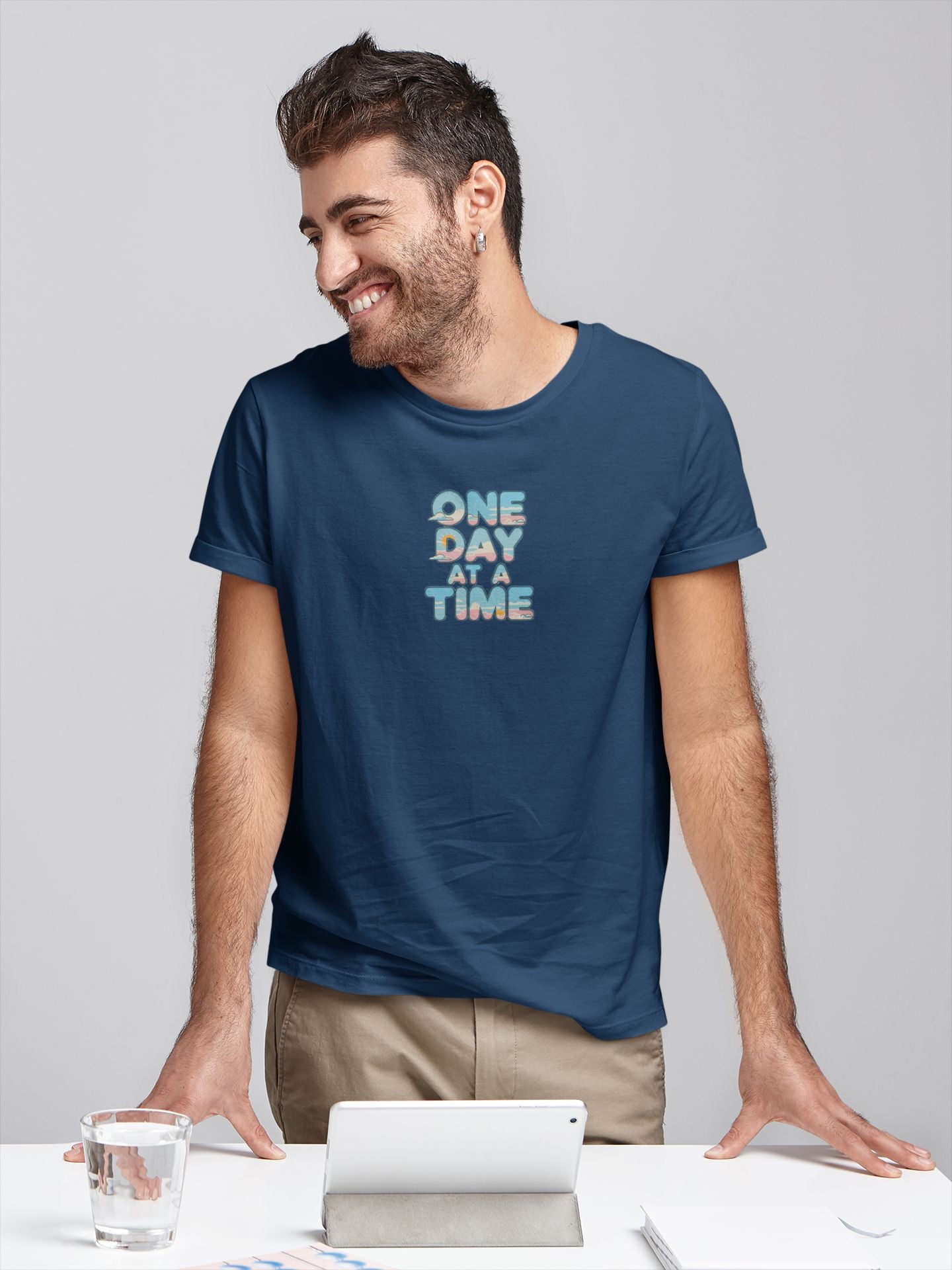 "One Day at a Time" Classic Tee – Your Daily Dose of Calm in Cotton -color - - available in USA