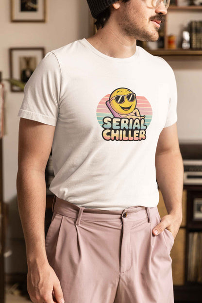 "Serial Chiller" Unisex Jersey Tee – Chill in Style, Always -color - - available in USA
