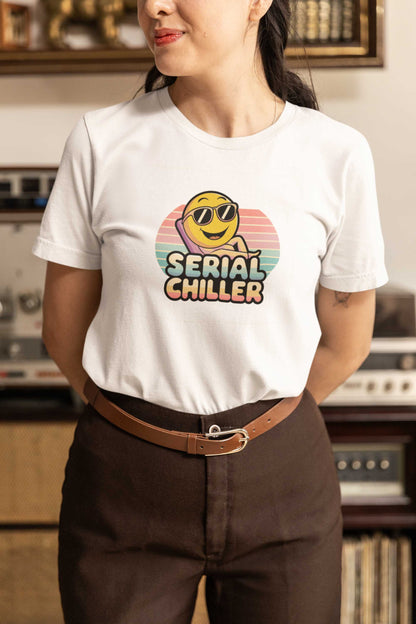 "Serial Chiller" Unisex Jersey Tee – Chill in Style, Always -color - - available in USA