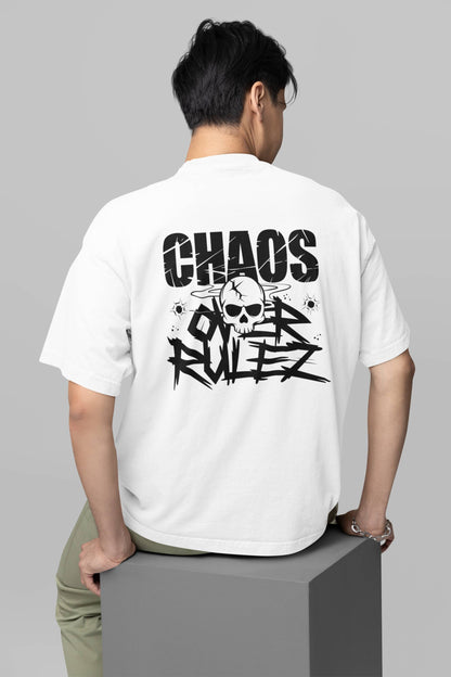 "CHAoS Over RULEz" Oversized Boxy Tee – Where Disorder Meets Style -color - - available in USA