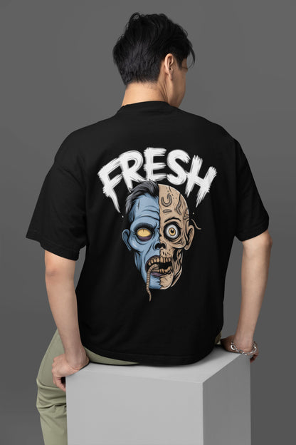 "Freshly Undead" Oversized Boxy Tee – Stay Fresh, Even in the Afterlife -color - - available in USA