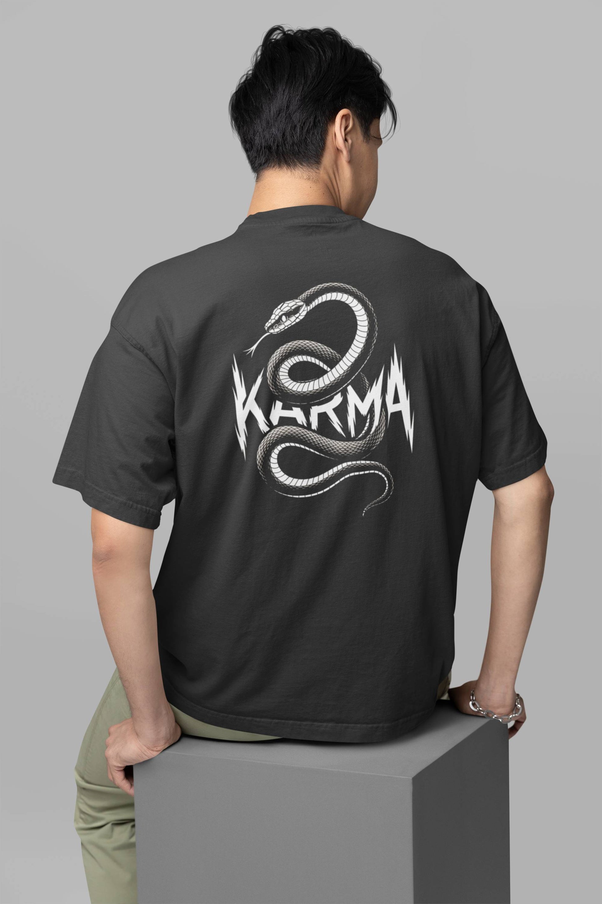 "KARMA" Oversized Boxy Tee – Strike with Style -color - - available in USA