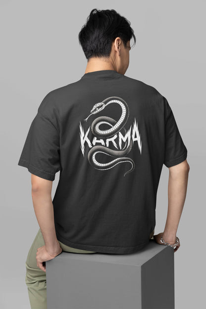 "KARMA" Oversized Boxy Tee – Strike with Style -color - - available in USA