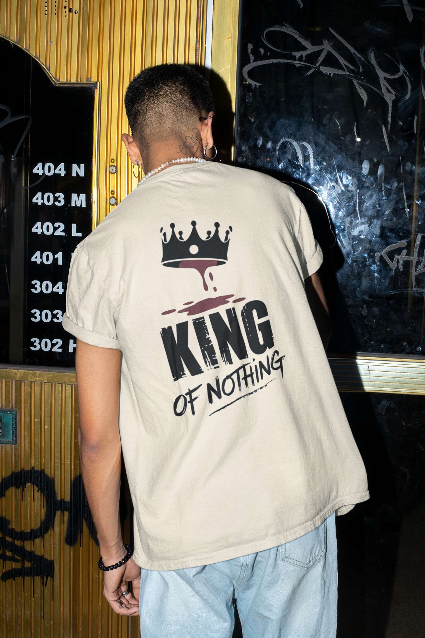 "King of Nothing" Oversized Boxy Tee – Rule Your Own Chaos -color - - available in USA
